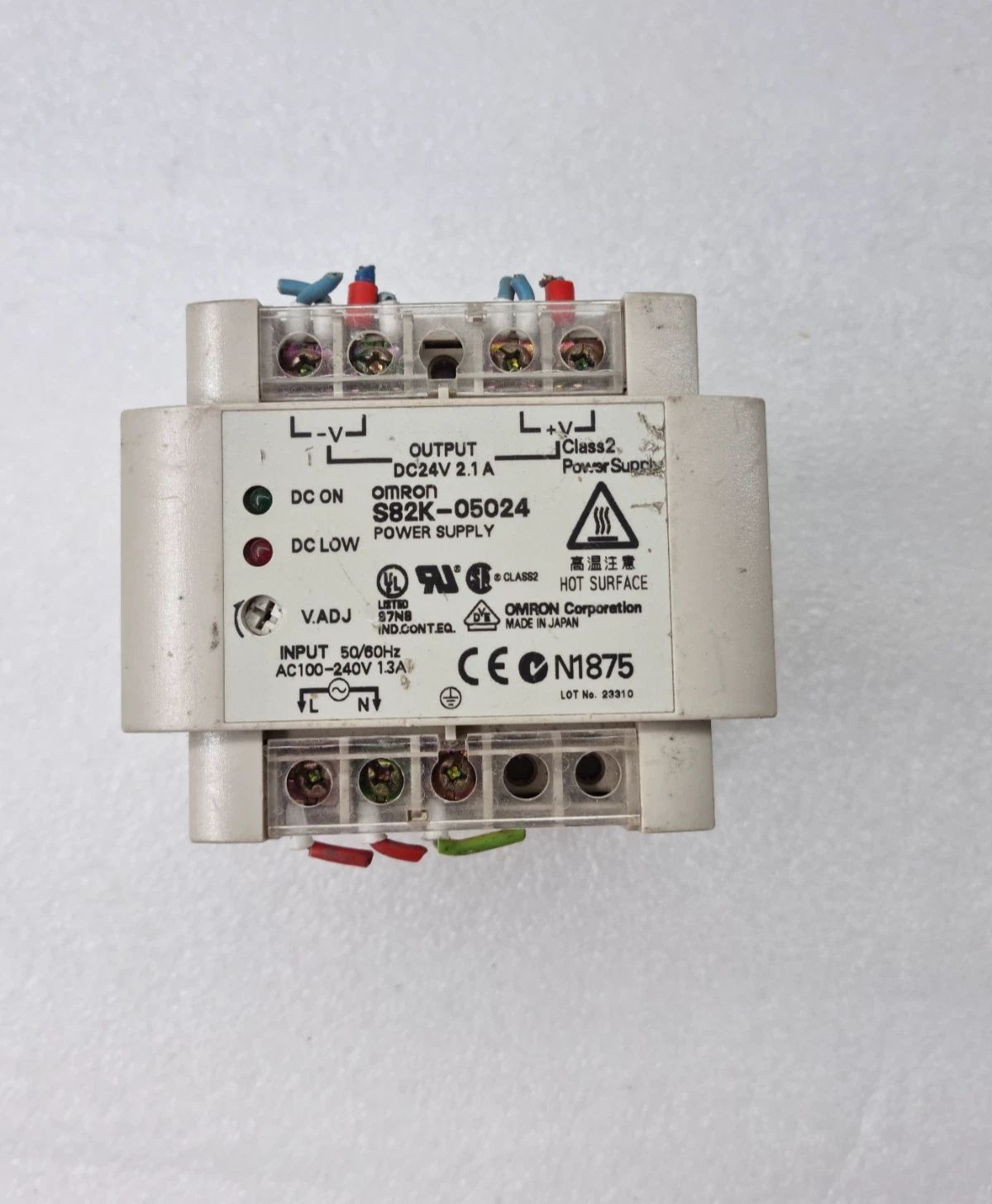 OMRON S82K-05024 24VDC 2.1A INDUSTRIAL POWER SUPPLY
